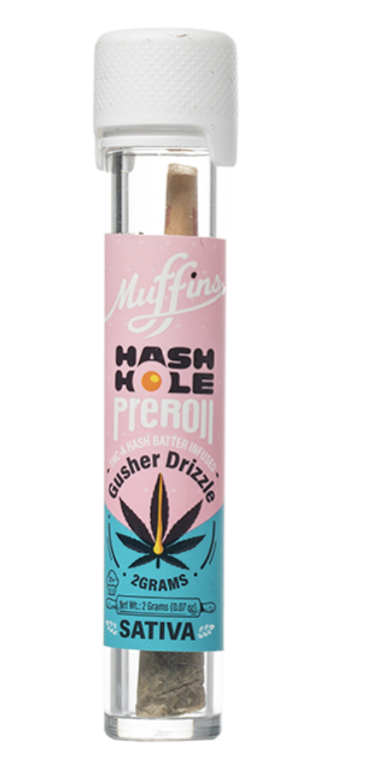 Muffins Hash Hole THCA 2g Pre Rolls | Gusher Drizzle (sativa)